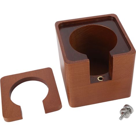 Support universel en bois pour tamper à café, compatible filtres 51mm 53mm 54mm, rangement alimentaire pour porte-filtre (1/5)