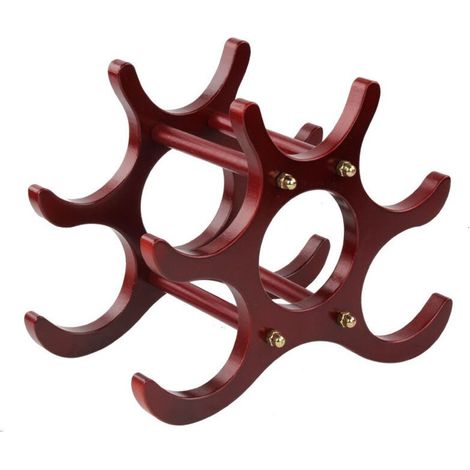 Casier À Vin En Bois Massif, Étagère À Vin Rouge, Présentoir À Vin, Casier À Vin Créatif, Décoration De Casier À Vin De Style Européen Pour Collection De Vins, Cave À Vin, Bar (6 Bouteilles) (1/5)