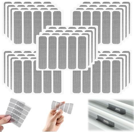 40 Pièce Patchs de Reparation Moustiquaire, Kit Moustiquaire Fenetre, Patchs D'écran de Fenêtre, Anti-Moustiques et Insectes, Auto-adhésive Patchs de Réparation de Mur-Gris (1/5)