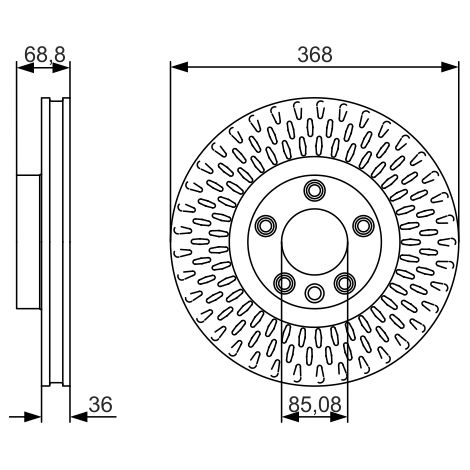 DISQUE DE FREIN ARRIÈRE 0986479A33 BOSCH