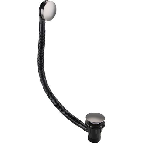 Bristan Round Clicker Bath Waste Gun Metal Grey with Overflow