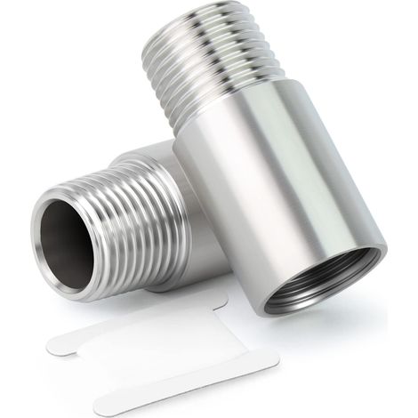 2 Pièces 1/4" BSP Mâle vers Femelle x 100mm Raccord de Rallonge de Tuyau, Adaptateur Droit en Acier Inoxydable 304 Connecteur pour Eau, Air, Gaz et Plomberie (1/5)