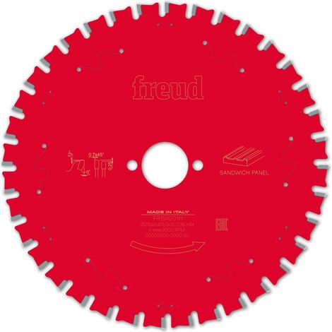 FREUD Lame de scie circulaire - Panneaux Sandwich - 210 mm - 2.4 mm - 30 mm - 36 dents (1/3)