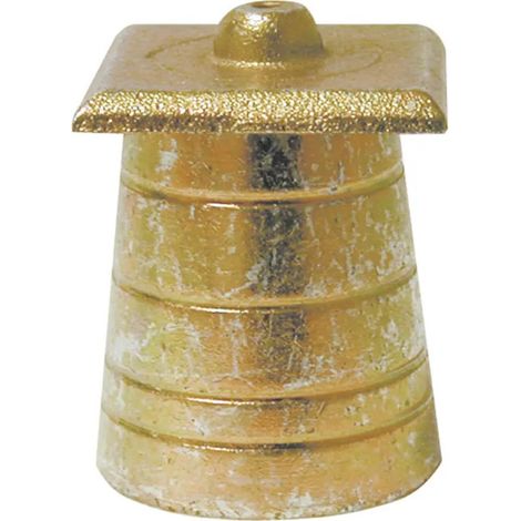 Plomb conique de maçon avec plaque - 400 g