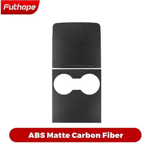 Futhope Cache de console centrale ultra-mince en ABS pour Tesla Model 3 Y 2021-22 - N'affecte pas les commandes centrales - Protection décorative pour voiture (Fine de carbone mate)