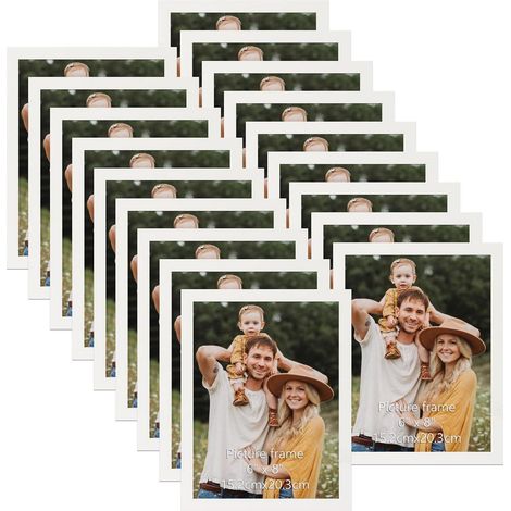 18er Set Bilderrahmen 15x20 cm Weiß für Wand & Tisch (1/5)
