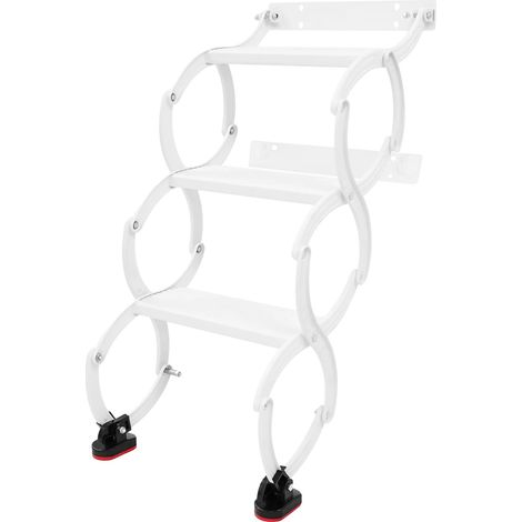 Échelle Pliable, Design Mural, Capacité de Charge de 200kg, BLANC (1/2)