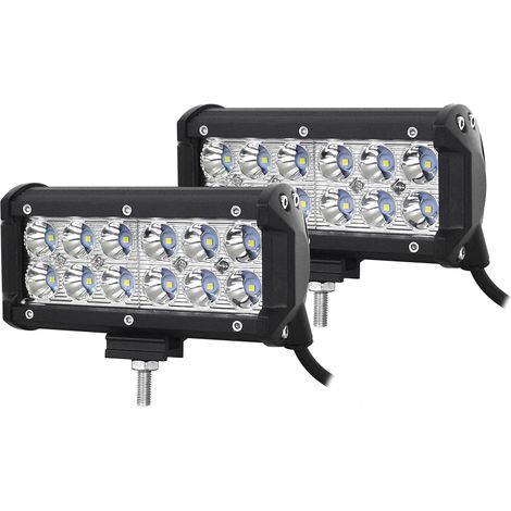 2pcs 18cm 36W Phare de Travail Led 12V 24V Phare a Led Tracteur Spot Etanche Projecteur LED Voiture Barre Led 4x4 Camion Véhicule Offroad ATV UTV (1/5)