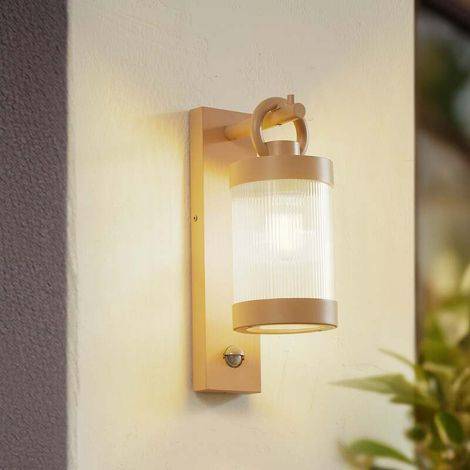 [GEBRAUCHT] B-Ware Lindby  Außenwandleuchte Lampe Sensor Yrene beige Riffle 20 cm (1/2)