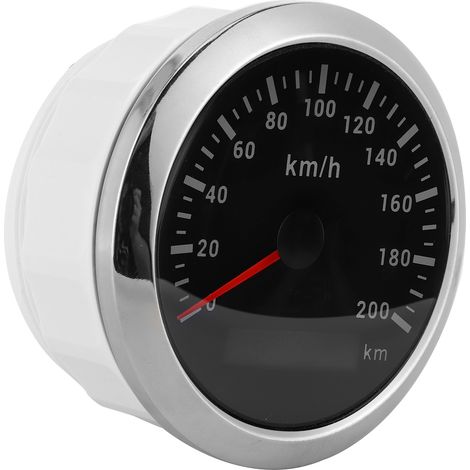 Compteur GPS 85mm 200km/h étanche noir pour bateau voiture yacht moto (1/5)