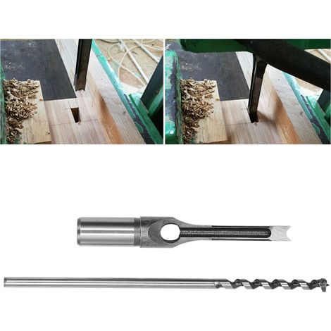Mèche à mortaiser ajustable en acier allié pour trous carrés, outil électrique de menuiserie 9.5mm (1/5)