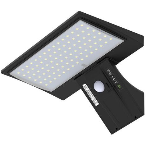 Applique murale solaire extérieure à 90 LED – avec détecteur de mouvement – Étanchéité IP65 – Batterie 2600 mAh – Rechargeable par USB – Idéale pour l'éclairage de jardin, portail et clôture (1/3)