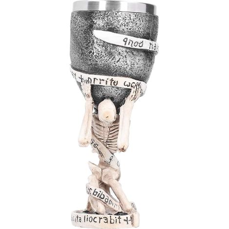 Tasse de bière de crâne d'acier Inoxydable, Verres à Vin 3D Crâne Tasse Gobelet à Vin Décoration pour Partie, Halloween, 160ml (1/5)