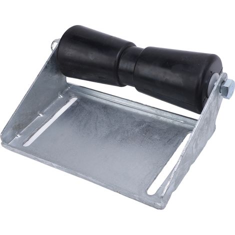 Rouleaux de remorque de bateau avec support, Kit d'assemblage de rouleaux de quille en caoutchouc et acier galvanisé, robustes, économes en efforts, 8 pouces. (1/4)