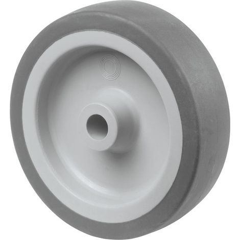 Rueda caucho 75mm gris