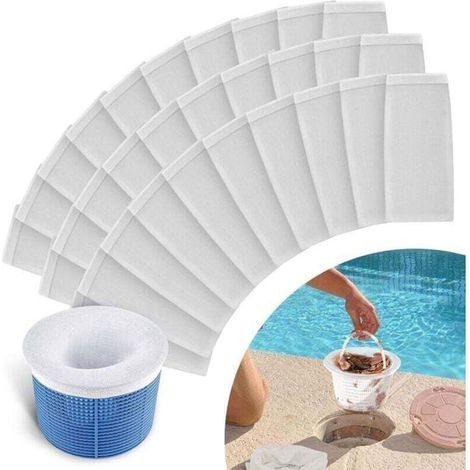 Filtres pour skimmer de piscine - Lot de 30 - Filtrent les débris - Conviennent aux piscines hors sol et enterrées (1/4)