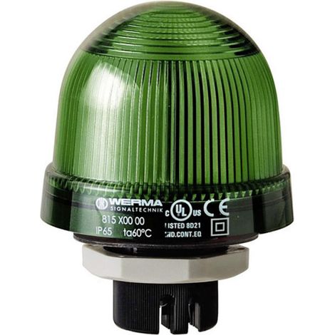 Werma Signaltechnik Signalleuchte 815.200.00 815.200.00 Grün Blitzlicht 12 V/AC, 12 V/DC, 24 V/AC,