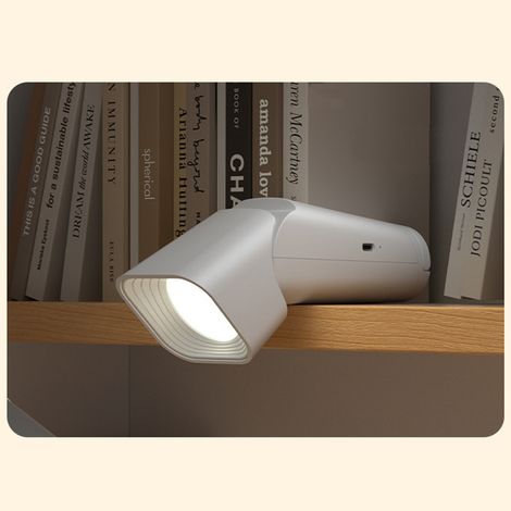 ABS-LED-Leselampe, USB-Anschluss, 90° schwenkbar, 4000 K, 3 Helligkeitsstufen, Augenschutz, ideal für Schlafzimmer, Arbeitszimmer, Studentenwohnheim oder Büro. Farbe: Weiß. (1/5)
