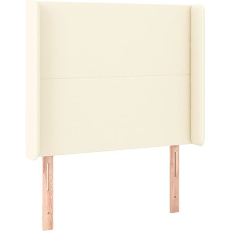 Maison Exclusive - Testiera ad Orecchio Crema 103x16x118/128 cm in Similpelle