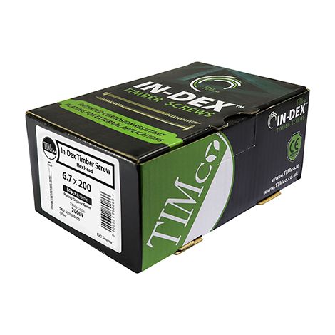 TIMco 6.7 x 75 In-Dex Hex Head Green Timber Framing Screws Qty 50