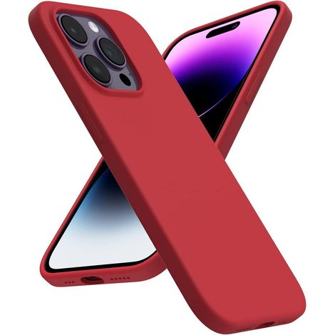 Handyhülle iPhone 14 Pro Silikon Ganzkörperschutz Rot (1/5)