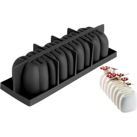 Moule Silicone - Buche - 29 cm x 9,5 cm x 7,5 cm - Résistant -40 °C à +230 °C - 1 Pièce