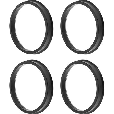 71.6Mm To 64.1Mm Car Wheel Hub Platform Rings Black Polycarbonate Wheels Center Shaft Shock Absorption Portholes 4Pcs Absorption Des Vibrations, Réduction Du Bruit, Installation Facile, Résistant À L (1/5)