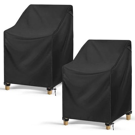 2 Pieces Garden Chair Cover, 420D Oxford Fabric Waterproof Garden Furniture Protective Cover (89 x 97 x 74cm)