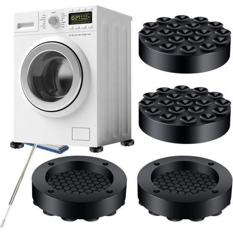 4 Anti-Vibration Pads for Washing Machine, Anti-Vibration Mat for Furniture / Furniture Accessory / Floor Protection
