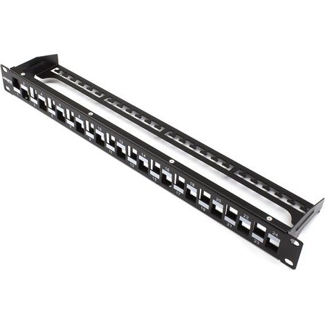 Patch Panel Rack 1u vuoto 24 porte Utp Lapara Networking