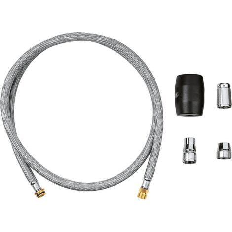 Robinet de cuisine flexible avec douchette extractible – Longueur 1425 mm – Compatible robinets Grohe – Tressé en nylon