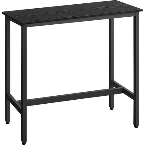Table de Bar, Table Haute Fine, Cadre en Métal, 100 x 40 x 90 cm (1/5)