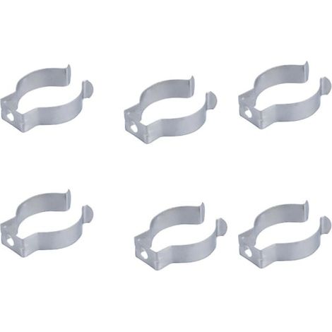 100 supports de fixation pour tubes LED fluorescents, avec pinces en U et colliers de serrage. (1/3)