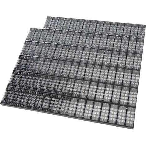 Lot de 100 borniers TB-1504L 15A 600V en ABS laiton, barre connectique 4 plots pour armoire électrique et usine (1/5)