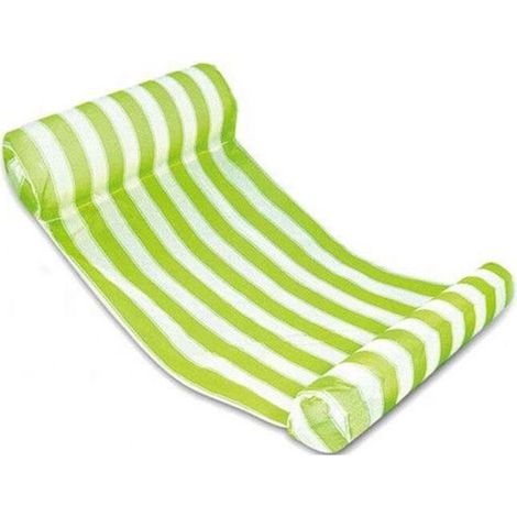 Hamac Gonflable Piscine, Bouée Matelas Gonflable Facile pour Adultes, Chaise de Lit Flottant Portable d'eau pour Mer Plage Piscine,132x70cmVert (1/5)