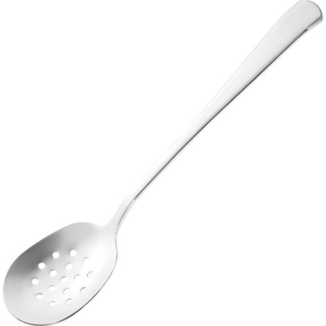 Cuillère passoire inox petite taille, creuse et ergonomique, pour usage familial ou restauration pro (1/5)
