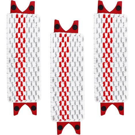 3-teiliges Nachfüll-Wischmopp-Set für Vileda UltraMax, für Vileda Mikrofaser-Wischmopp-Set, kompatibel mit Vileda Ultramax, ideal zum Entfernen von Schmutz von Hartböden und zur Sauberhaltung (46x13cm (1/5)