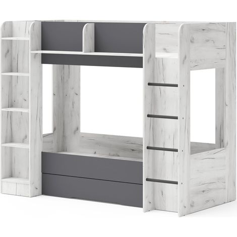 Letto a soppalco FUJI 80x200 con scaffale – elemento del sistema di mobili