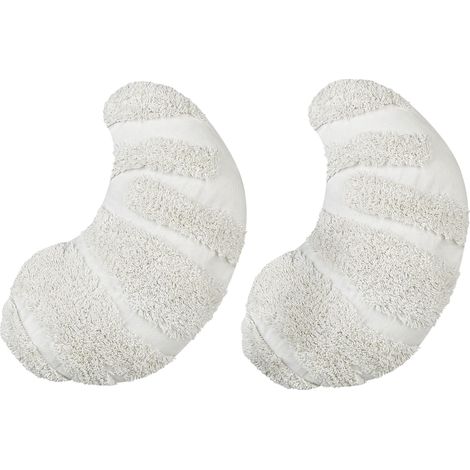 Dekokissen 2er Set SNOWDROP Baumwolle 40 x 25 cm Weiß