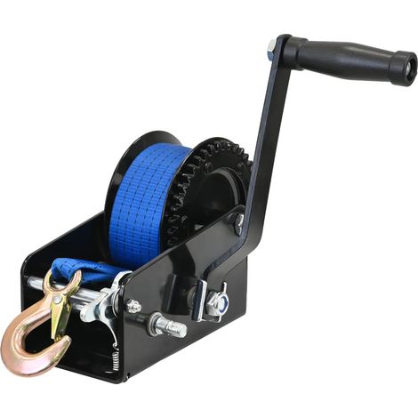 Gurtwinde 1133 kg Gurtlänge 10 m Gurtbreite 5 cm mit Lasthaken Sperrhebel Handkurbel ergonomisch (1/5)