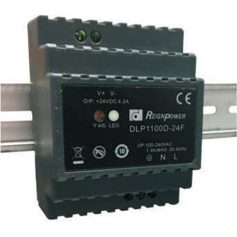 Dehner Elektronik DLP 1100D-24F Alimentatore per guida DIN 4.2 A 100 W Num. uscite:1 x Contenuto 1 pz.