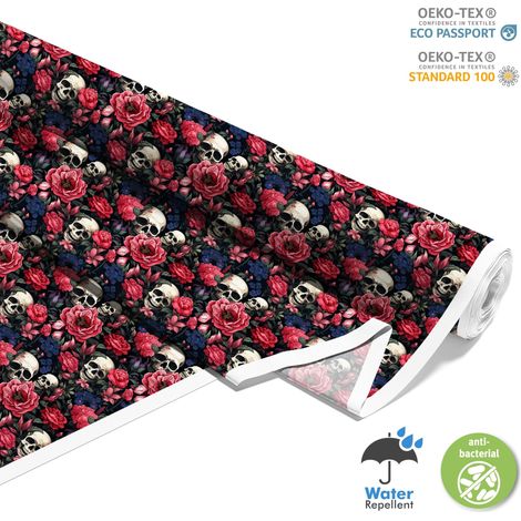 Outdoor dekostoffe oxford - Motiv der Schädel I DX4205 (1/5)