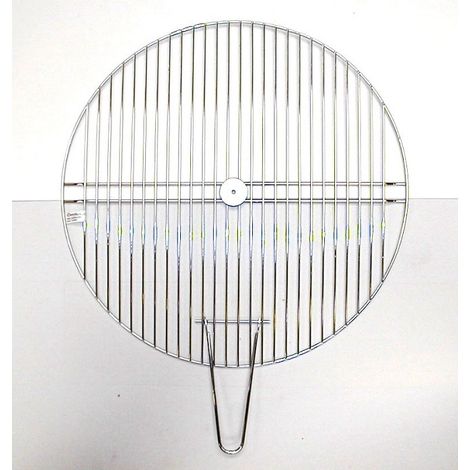 Grille ronde en acier chromé Ø 51 cm – Surface de cuisson facile à entretenir – Poignée repliable pour transport – Compatible barbecues Somagic