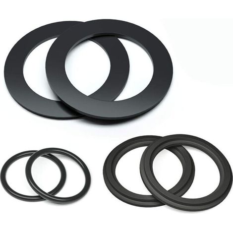 Kit de rondelles et bagues 25076RP pour raccords de 1,5 pouce, joints toriques en caoutchouc pour vannes plongeuses de piscine Intex et rondelles de rechange Intex (6 pièces) - 10745, 10262 et 10255