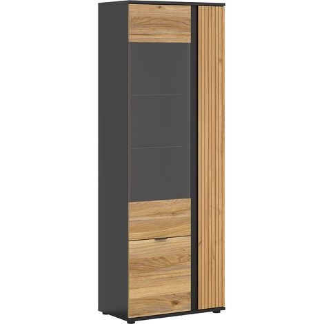 Vajillero aparador 3 puertas Pia Negro y Madera
