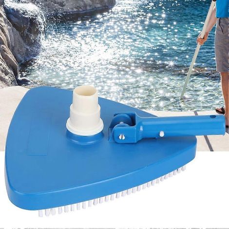 Brosse rotative manuelle triangulaire portable lestée pour nettoyeur de piscine, accessoire de nettoyage pour la maison et le jardin.
