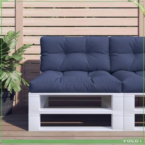 Coussins de palette - FAFEISY - 378127 - Bleu marine - Polyester résistant UV et eau - Lot de 2 (1/5)
