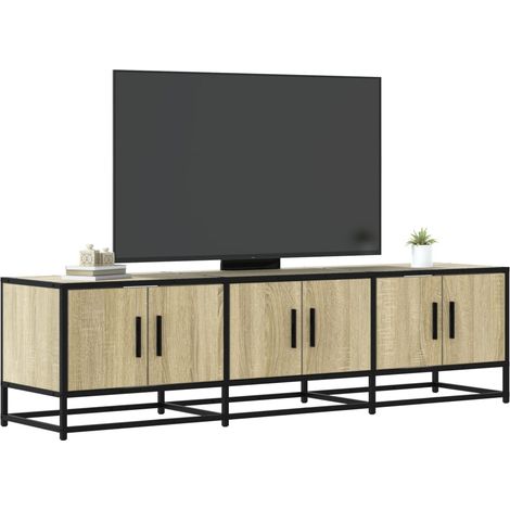 TV-Schrank Sonoma-Eiche 150x35x41 cm Holzwerkstoff und Metall