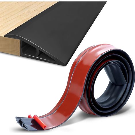 Barre de seuil de porte de 1 m pour différences de hauteur de 7 à 13 mm - Profilé de transition autocollant - Noir - Profilé de transition - Compensation de hauteur pour sols, seuils de (1/5)