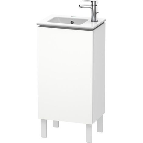 Meuble sous-vasque L-CUBE 294x420x704mm ouverture droite blanc mat